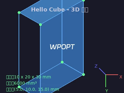 Hello Cube 3D 模型示意图